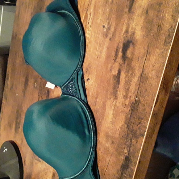 NWOT Vanity Fair 40D Dark Teal Wide Straps Padded underwire Gorgeous Bra - Picture 1 of 16